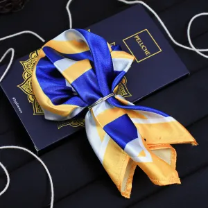 Peluche Striped Mantle Yellow Pocket Square