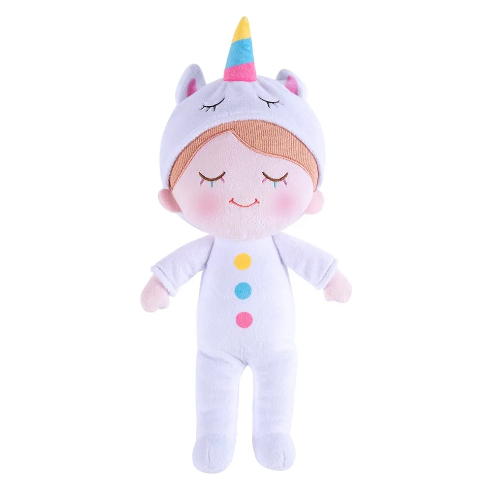 Personalized White Unicorn Pajamas Boy Doll