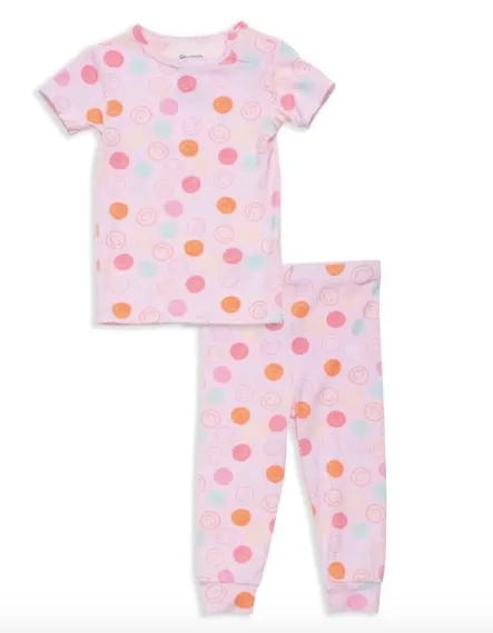 Pink Smile Modal Magnetic Pajama Set