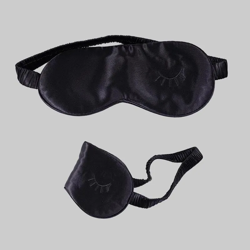 Pure Silk Sleep Mask Black - Eyelash - dropshipping