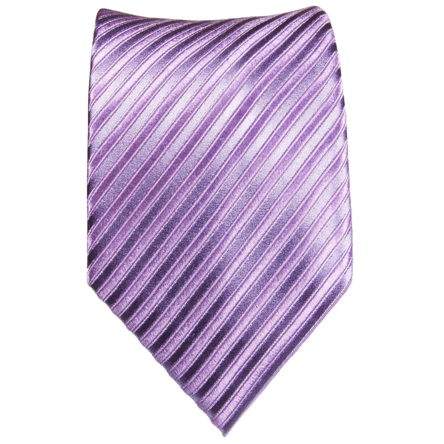 Purple Striped Silk Necktie by Paul Malone