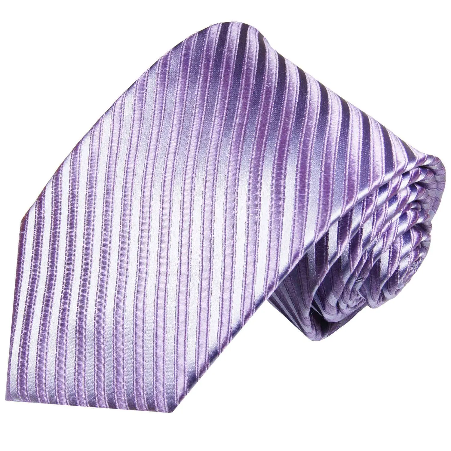 Purple Striped Silk Necktie by Paul Malone