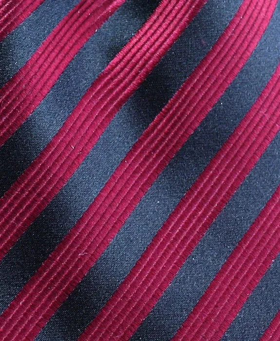 Red & Black Striped Silk Pocket Hanky