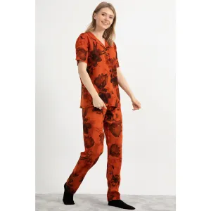 Rust Floral PJ set