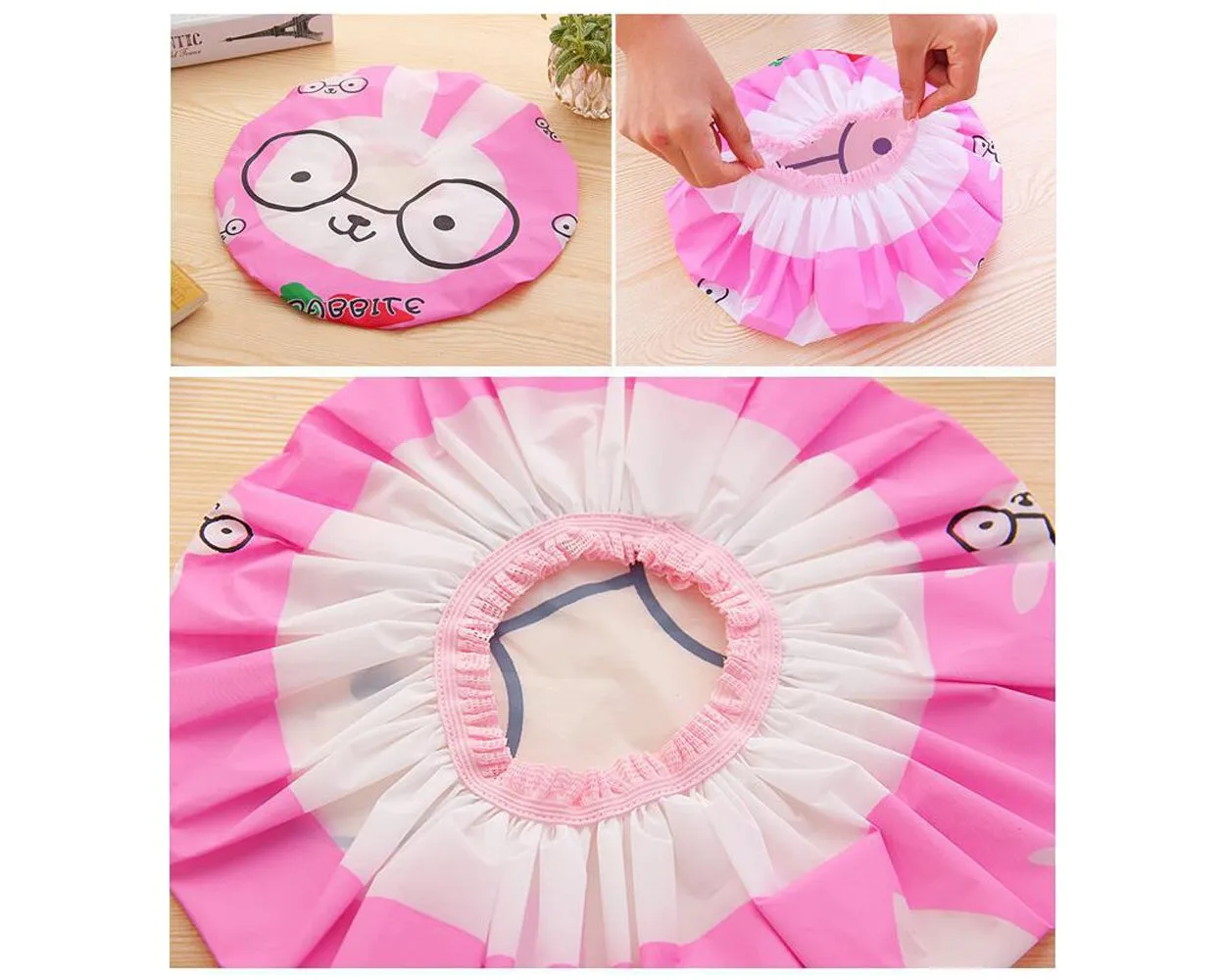 Shower Cap 10 Pieces Cute Cartoon Bath Hats