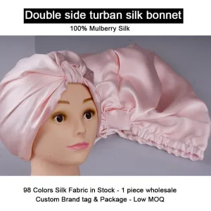 Silk Bonnet Double Side Turban - custom and wholesale