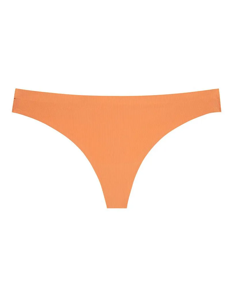 Skinny Low Waist Solid Color Thong Panties