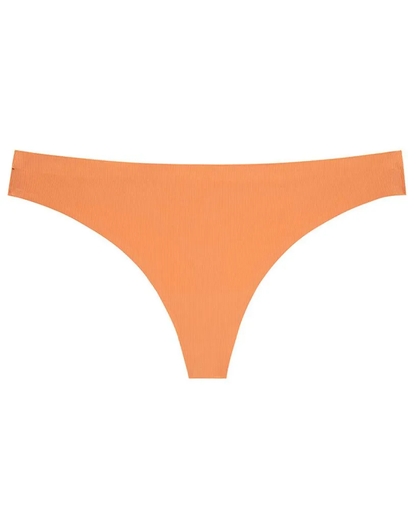 Skinny Low Waist Solid Color Thong Panties