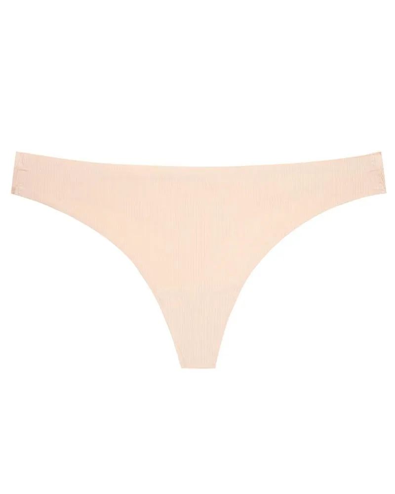 Skinny Low Waist Solid Color Thong Panties