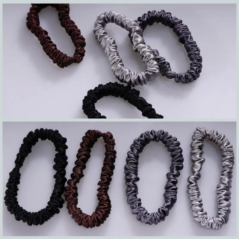 Skinny silk hair ties Darkness Falls - 4 Pack - dropshipping