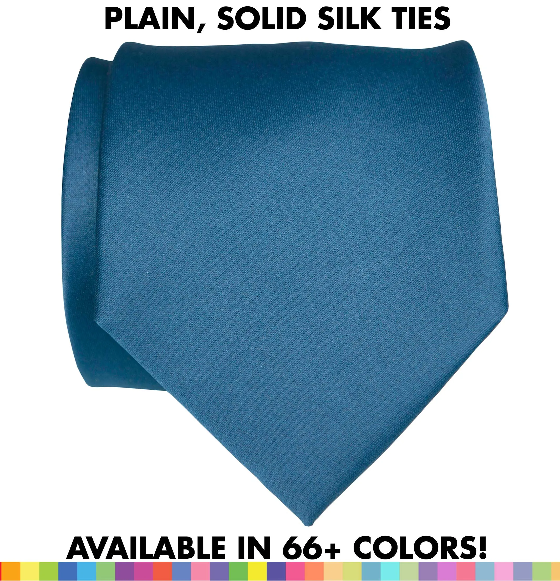 Solid Color Silk Ties, No Print. 60  Colors! Standard & Narrow Size