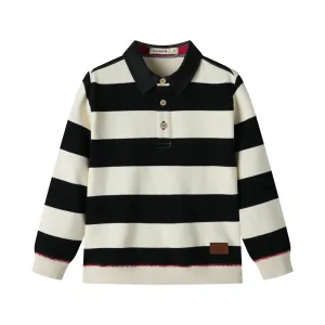 STRIPED POLO-BLACK STRIPED