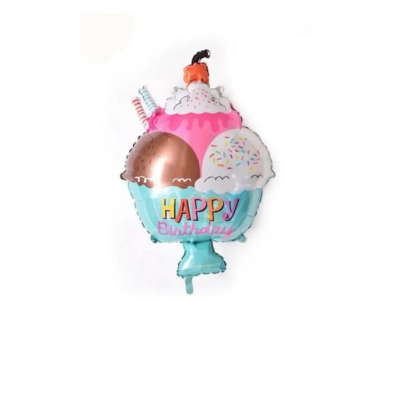 Style Cake Happy Birthday Foil Balloon for Baby Kids Birthday Party Decorations Inflatable Air Balloons