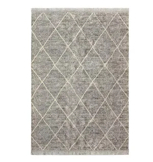 TEEK - 7x10 Feet Silver Gray Diamond Outdoor Area Rug