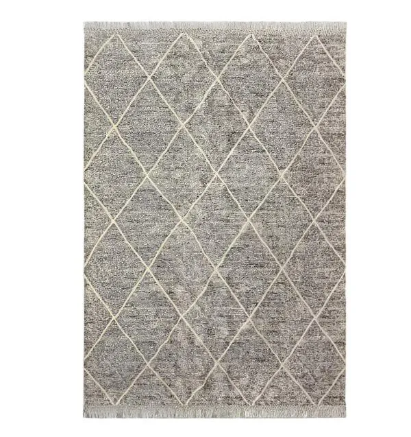 TEEK - 7x10 Feet Silver Gray Diamond Outdoor Area Rug