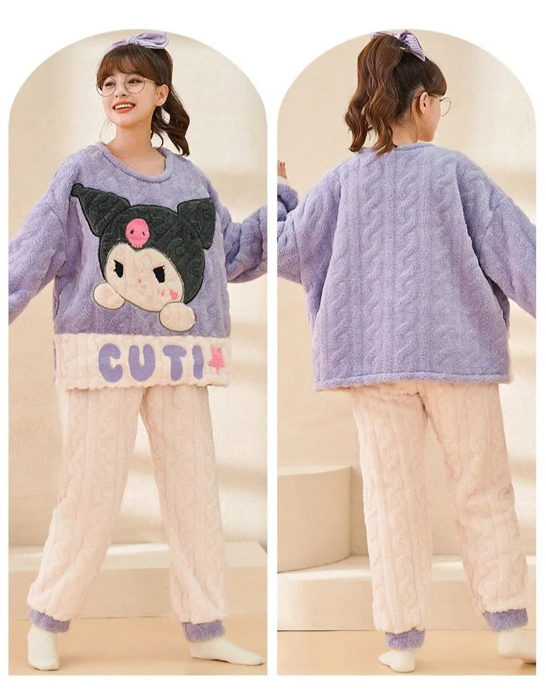 Thick Knit Kawaii Pajama Sets