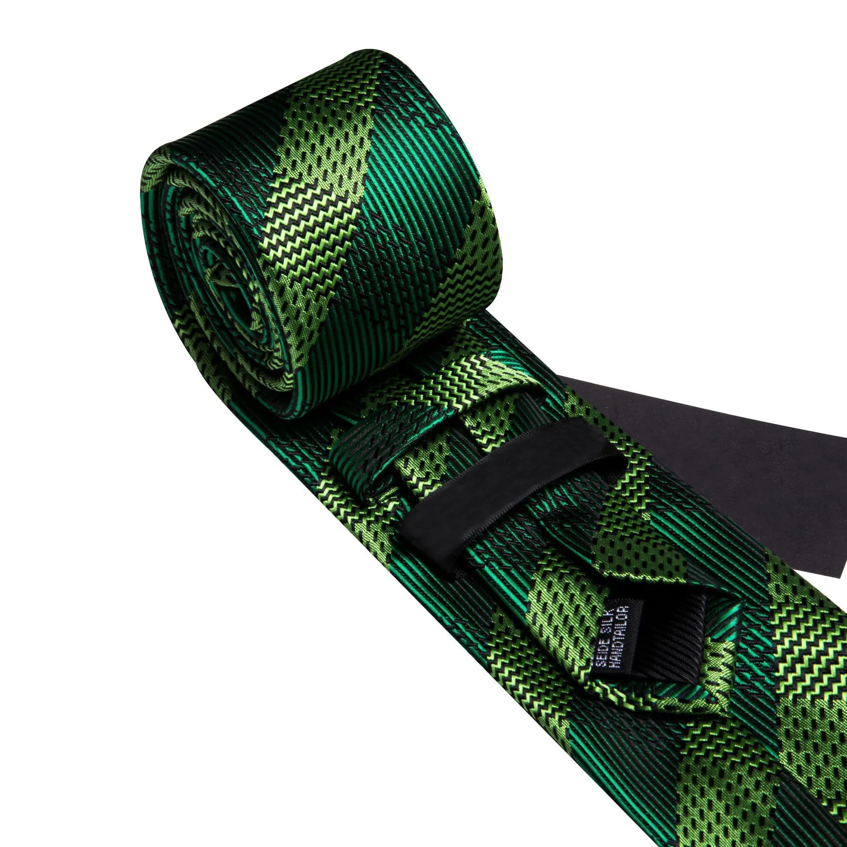 Ties2you Tuxedo Tie Emerald Striped Silk Mens Dress Tie Handkerchief Cufflinks Set