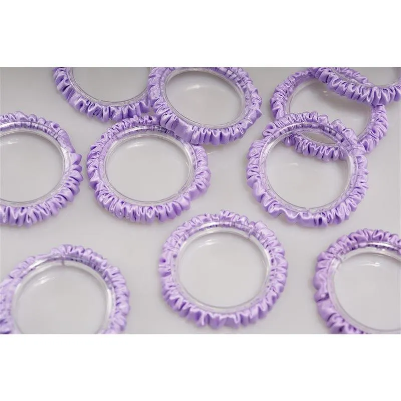 Violet silk scrunchies mini