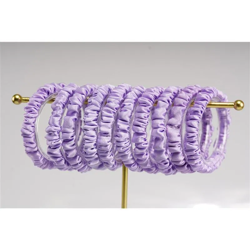 Violet silk scrunchies mini