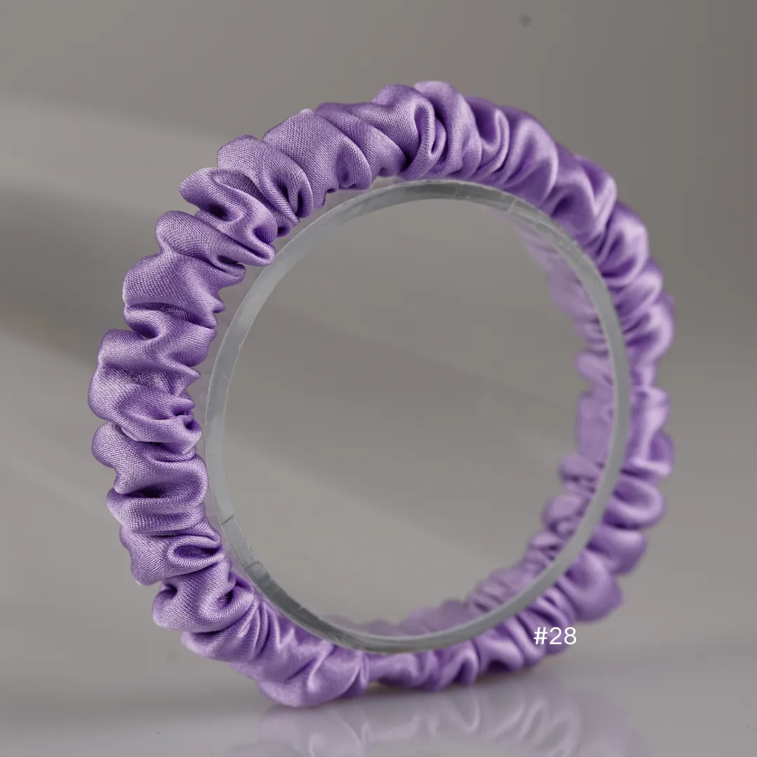 Violet silk scrunchies mini