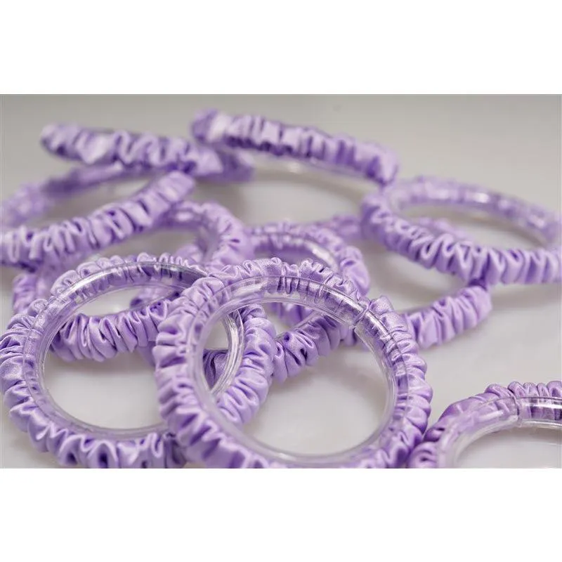 Violet silk scrunchies mini