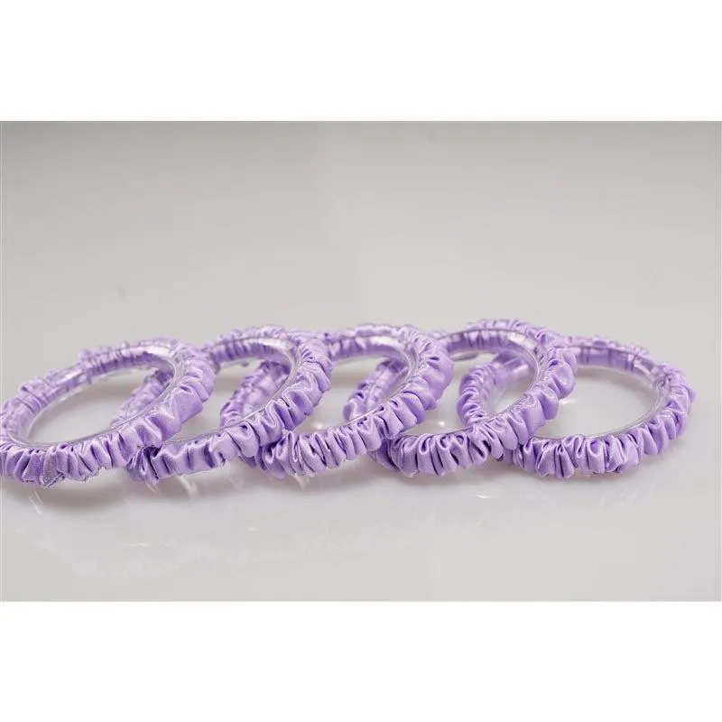 Violet silk scrunchies mini