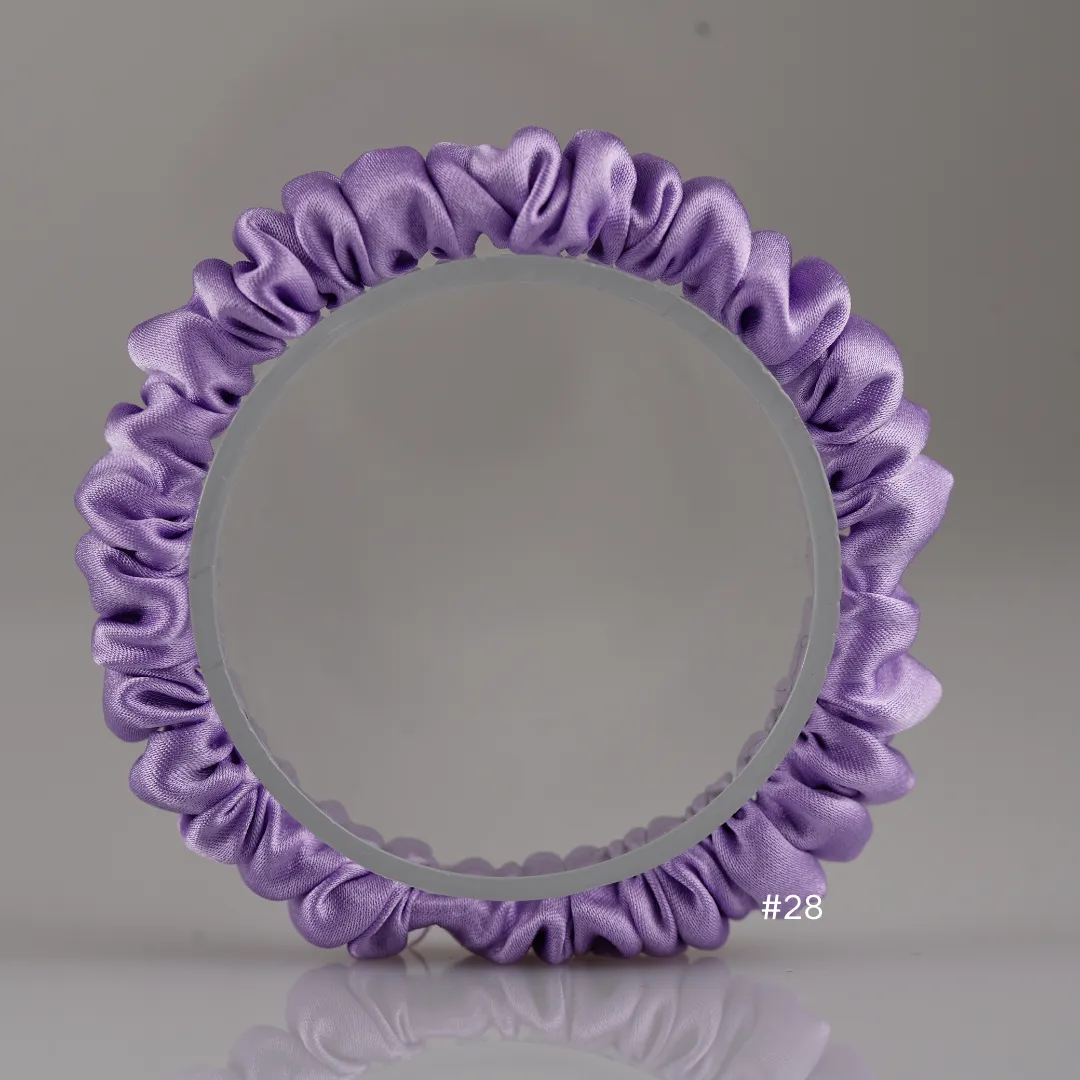 Violet silk scrunchies mini