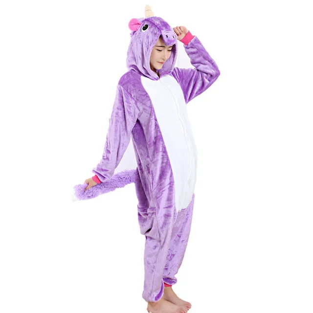 Women Pajama Flannel panda Unicorn Cartoon Cosplay Adult Onesie For Adults Animal Pajamas Adult Unicorn Pajamas Winter Onesie