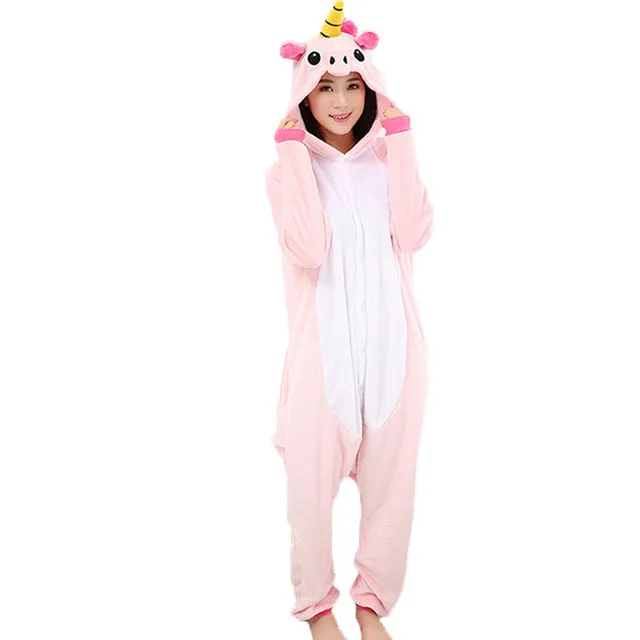 Women Pajama Flannel panda Unicorn Cartoon Cosplay Adult Onesie For Adults Animal Pajamas Adult Unicorn Pajamas Winter Onesie