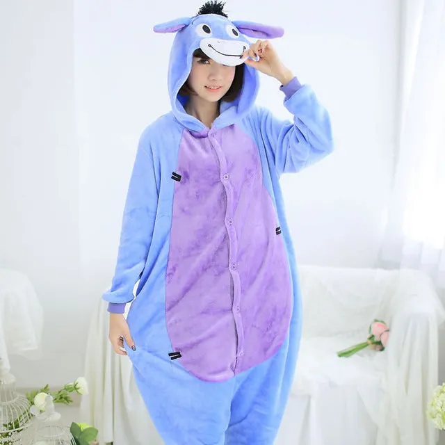 Women Pajama Flannel panda Unicorn Cartoon Cosplay Adult Onesie For Adults Animal Pajamas Adult Unicorn Pajamas Winter Onesie