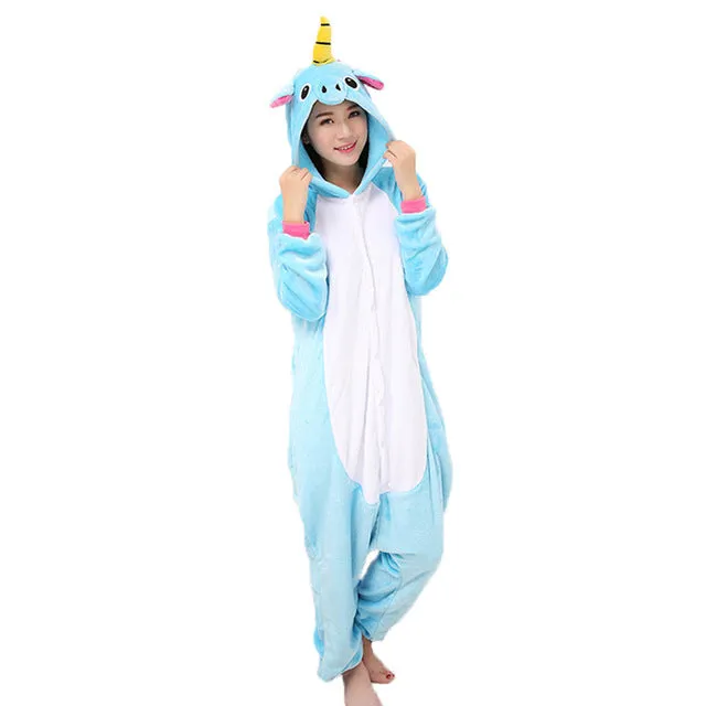 Women Pajama Flannel panda Unicorn Cartoon Cosplay Adult Onesie For Adults Animal Pajamas Adult Unicorn Pajamas Winter Onesie