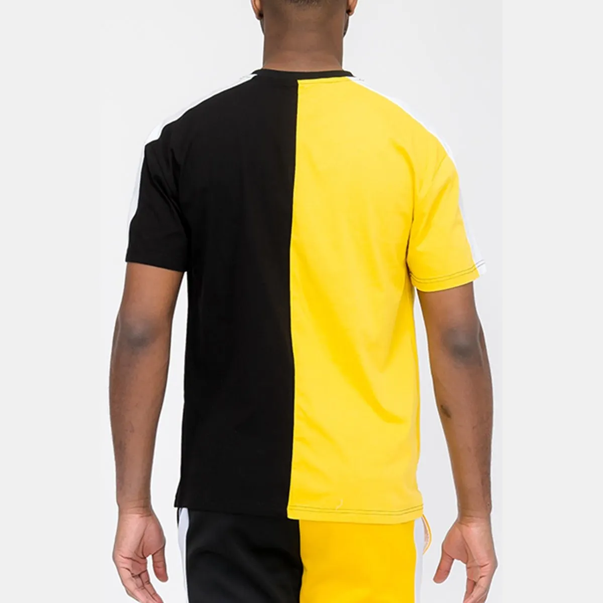 Yellow & Black Split Tee